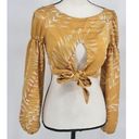 Revolve Camila Coelho  Marcia Top Size Xsmall Long Sleeve Blouse Yellow $148 Photo 6