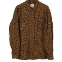 Thread and Supply  Cotton Leopard Cheetah Zip Up Jacket Women's Size Large Photo 0