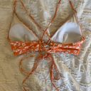 Forever 21 Orange Floral Bikini Top Photo 1