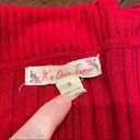 it's our time It’s Our Time Red Off the Shoulder Ribbed Sweater Small Photo 4