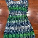 Bebop Blue and green short cap sleeve dress size small Photo 2