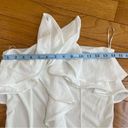 ZARA  NWT white ruffled rib bodysuit corset Sz L stretchy Photo 5