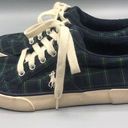 Polo  Ralph Lauren Womens Harold Sneakers Shoes 91183 Casual Plaid Preppy 6M Photo 0