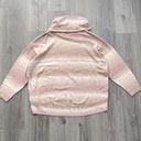 American Eagle NWOT  Super Soft Knit Striped Cowl Neck Sweater Pastel Pink Large Photo 6