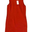 Vince Red Orange 100% Silk Sleeveless Sheath Shift Dress Size 2 Photo 0