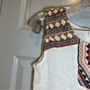 Alya Francesca’s  White Boho Embroidered Accent Gauze Top size L Photo 3