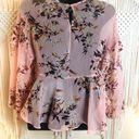 a.n.a . Pink Floral Boho Peplum Blouse size XS Photo 1