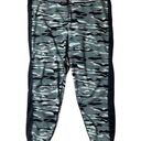 California Sport Camo Jogger Pants Drawstring Waist Black Racing Stripe Size XL Green Photo 0