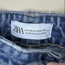 ZARA  Women's Jeans Size  12 Blue Cotton with Elastane Mom Photo 2