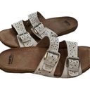 Antigua Earth Sand  White Buckle Slide On Sandal Women's 11 Wide Photo 0