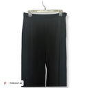 Lulus  Womens Satin Straight Leg Pants Black Side Zip Dressy M New Photo 1