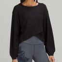 Lululemon  reversible crossover sweater black ribbed Photo 0