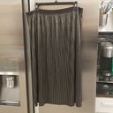 St. John 💕💕 Pleated Foil Skirt Elasticized Waist ~ Black & Gold XL NWOT Photo 3