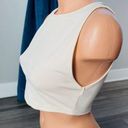 Princess Polly Beige Ribbed Crop Top Size 6 Sleeveless R4 Photo 0