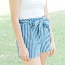 Charlotte Russe Blue Striped Shorts Photo 2