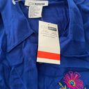 Vintage Blue NWT:  button T shirt with flower Photo 7