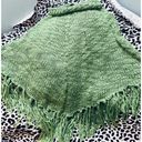 Kenneth Cole Ladies Emeral Green  Reaction Poncho W Fringe Size Small To Medium Photo 3