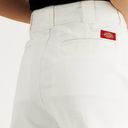 Dickies  Shorts NWT Frayed Hem White Worker Front Pockets High Rise Red Logo 3 Photo 2