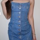 ZARA  SHORT STRAPPY TRF DENIM BUTTONED DRESS Photo 0