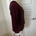 Mono B Clothing Mono b | Oversized Burgandy Plus Hooded Boxy Short Sleeve Sweatshirt| Photo 1