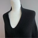 Pamella Roland 100% Cashmere Sweater Poncho Made in Italy Luxury Designer OS Black Size M Photo 5