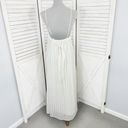 ZARA Flowy Textured Maxi Slip Dress Ivory White Medium Monochrome Stripe Photo 5