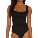 n:philanthropy  X REVOLVE NWT Black Ribbed Prince Tank Top Thong Bodysuit XS Photo 0