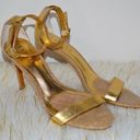 Lauren Ralph Lauren Size 10B Samantha Foot And Ankle Strap Gold Stiletto Photo 0