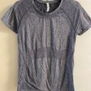 Athleta  top short sleeves t shirt work out casual stretchy grey. Medium Photo 0