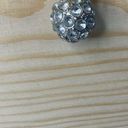 Round Faux Diamond Disco Ball Charm Clip Zipper Bag Pull Silver Photo 1