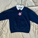 Vintage Blue  Collared Sweater Photo 0