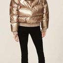 ALLSAINTS  Mika Metallic Puffer Gold Womens Size 4 Photo 2