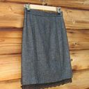 Rebecca Taylor  Gray Tweed Linen Wool Pencil Skirt Photo 1