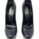 YSL  Tribute 120 Black Leather Platform Pumps Photo 2