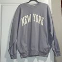 Brandy Melville Rare  John galt blue New York crewneck sweatshirt oversized Photo 0