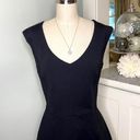 Cynthia Rowley  Black V Neck Fit & Flare Dress Large Photo 1