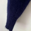 Rafaella Angora Rabbit Hair Lambswool Sweater Scalloped Neck Navy size medium Photo 5