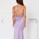 Hello Molly Purple Satin Midi Dress Photo 3