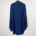 Aritzia  Sunday Best Navy Blue Cable Knit Quarter Zip Demi Sweater Dress Photo 8