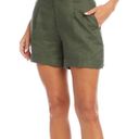 Karen Kane NWT  High Waist Pleated Shorts OLIVE 100%LINEN SZ-16 Photo 5