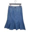 Ralph Lauren Lauren Jeans Co  Vintage Y2K Denim Flare Midi Skirt Western Size 8 Photo 1