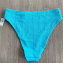 Aerie  Crinkle High Cut Cheeky Bikini Bottom in Brilliant Blue XL NWT Photo 6