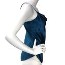 Cinq à Sept Cinq a Sept 5 a 7 Womens Size M Marta Silk Cowlneck Cami Top Blue Satin Slip Photo 8