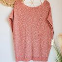 Anthropologie , Pilcro, New Knitted Red Marled Tunic Oversized Top, Medium Photo 0