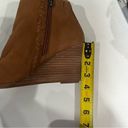 Caslon NWOT  Brown Wedge Heel Ankle Boots Leather Size 6.5 Medium Photo 6