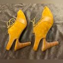 Isaac Mizrahi  Live Brown Suede Leather Oxford Slingback Peep Toe Heels size 7M Photo 4