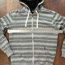 O'Neill O’NEILL grey striped zipper hooded jacket, fleece lined, size M Photo 8