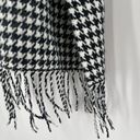 Houndstooth CASHMERE Scarf Made in Scotland  Black White Winter Outdoors Classic Photo 8