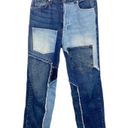 Revice Denim Revice Matchmaker High Rise Straight Leg Patchwork Jeans Blue size 28 Photo 8