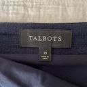 Talbots  Tweed Knit Embroidered Sequin Fringe Pencil Skirt Navy Blue Size 10 Photo 7